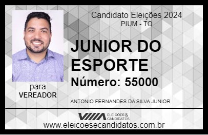 Candidato JUNIOR DO ESPORTE 2024 - PIUM - Eleições