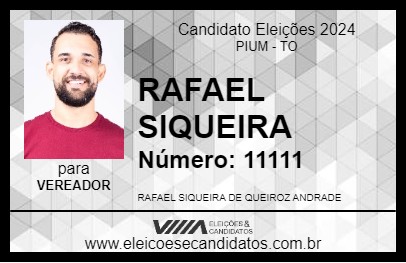 Candidato RAFAEL SIQUEIRA 2024 - PIUM - Eleições