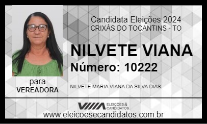 Candidato NILVETE VIANA 2024 - CRIXÁS DO TOCANTINS - Eleições