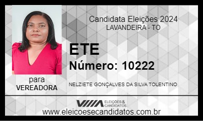 Candidato ETE 2024 - LAVANDEIRA - Eleições