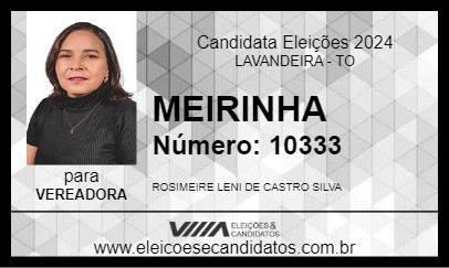 Candidato MEIRINHA 2024 - LAVANDEIRA - Eleições