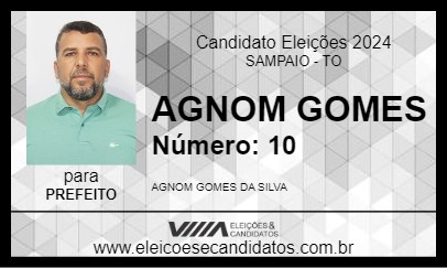 Candidato AGNOM GOMES 2024 - SAMPAIO - Eleições