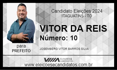 Candidato VITOR DA REIS 2024 - ITAGUATINS - Eleições