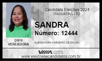 Candidato SANDRA 2024 - ITAGUATINS - Eleições