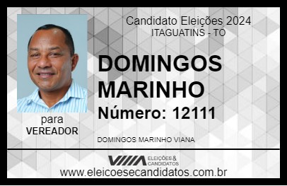 Candidato DOMINGOS MARINHO 2024 - ITAGUATINS - Eleições