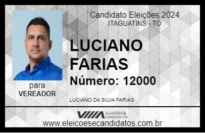 Candidato LUCIANO FARIAS 2024 - ITAGUATINS - Eleições