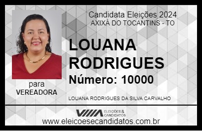 Candidato LOUANA RODRIGUES 2024 - AXIXÁ DO TOCANTINS - Eleições