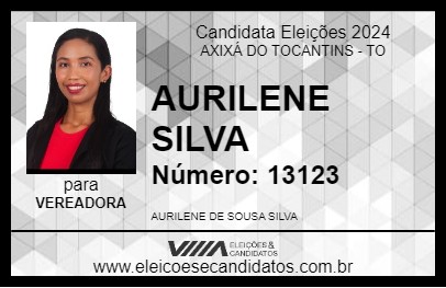 Candidato AURILENE SILVA 2024 - AXIXÁ DO TOCANTINS - Eleições