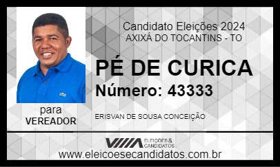 Candidato PÉ DE CURICA 2024 - AXIXÁ DO TOCANTINS - Eleições