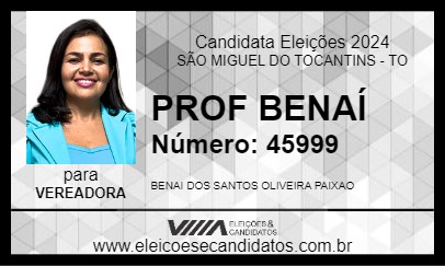 Candidato PROF BENAÍ 2024 - SÃO MIGUEL DO TOCANTINS - Eleições