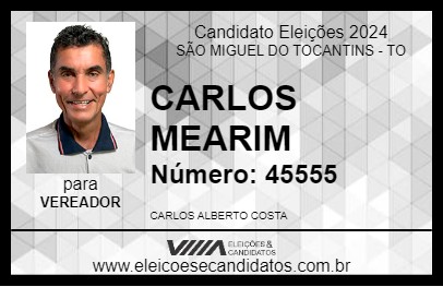 Candidato CARLOS MEARIM 2024 - SÃO MIGUEL DO TOCANTINS - Eleições