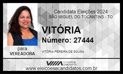 Candidato VITÓRIA 2024 - SÃO MIGUEL DO TOCANTINS - Eleições