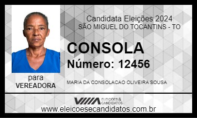 Candidato CONSOLA 2024 - SÃO MIGUEL DO TOCANTINS - Eleições