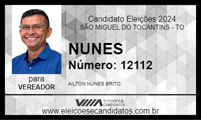 Candidato NUNES 2024 - SÃO MIGUEL DO TOCANTINS - Eleições