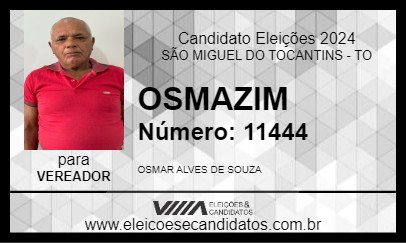 Candidato OSMAZIM 2024 - SÃO MIGUEL DO TOCANTINS - Eleições