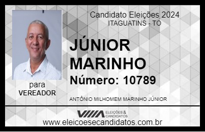 Candidato JÚNIOR MARINHO 2024 - ITAGUATINS - Eleições