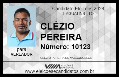 Candidato CLÉZIO PEREIRA 2024 - ITAGUATINS - Eleições