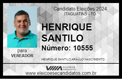 Candidato HENRIQUE SANTILO 2024 - ITAGUATINS - Eleições