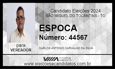 Candidato ESPOCA 2024 - SÃO MIGUEL DO TOCANTINS - Eleições