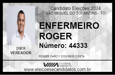 Candidato ENFERMEIRO ROGER 2024 - SÃO MIGUEL DO TOCANTINS - Eleições