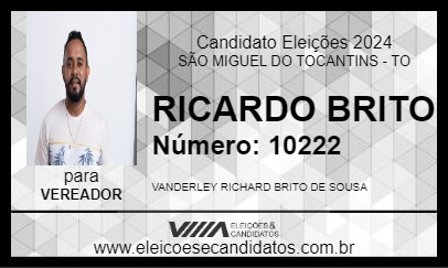 Candidato RICARDO BRITO 2024 - SÃO MIGUEL DO TOCANTINS - Eleições