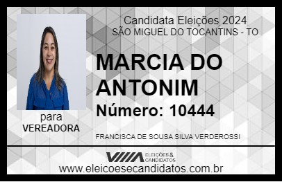 Candidato MARCIA DO ANTONIM 2024 - SÃO MIGUEL DO TOCANTINS - Eleições