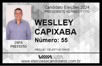 Candidato WESLLEY CAPIXABA 2024 - PRESIDENTE KENNEDY - Eleições