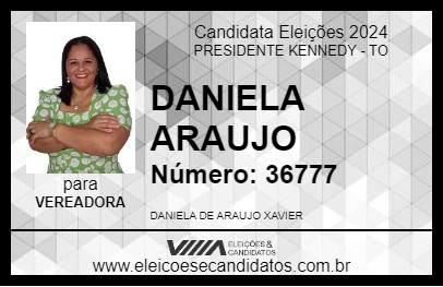 Candidato DANIELA ARAUJO 2024 - PRESIDENTE KENNEDY - Eleições