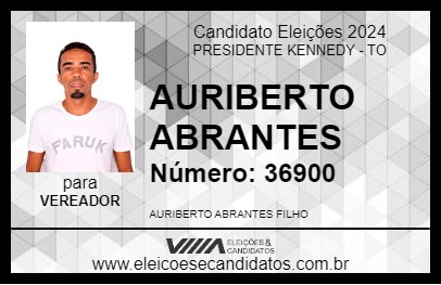 Candidato AURIBERTO ABRANTES 2024 - PRESIDENTE KENNEDY - Eleições