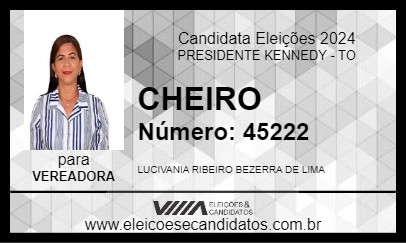 Candidato CHEIRO 2024 - PRESIDENTE KENNEDY - Eleições