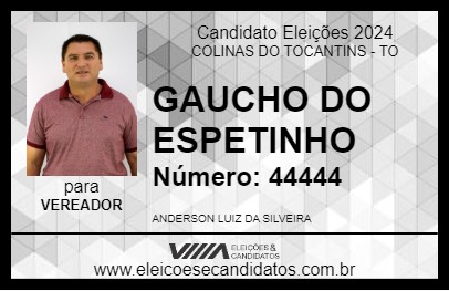 Candidato GAUCHO DO ESPETINHO 2024 - COLINAS DO TOCANTINS - Eleições