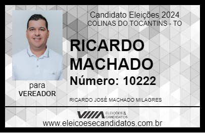 Candidato RICARDO MACHADO 2024 - COLINAS DO TOCANTINS - Eleições