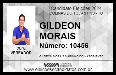 Candidato GILDEON MORAIS 2024 - COLINAS DO TOCANTINS - Eleições