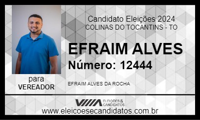 Candidato EFRAIM ALVES 2024 - COLINAS DO TOCANTINS - Eleições