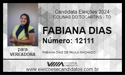 Candidato FABIANA DIAS 2024 - COLINAS DO TOCANTINS - Eleições