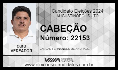 Candidato CABEÇÃO 2024 - AUGUSTINÓPOLIS - Eleições