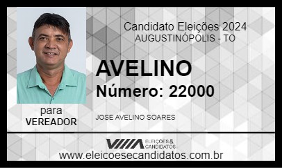 Candidato AVELINO 2024 - AUGUSTINÓPOLIS - Eleições