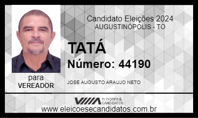 Candidato TATÁ 2024 - AUGUSTINÓPOLIS - Eleições