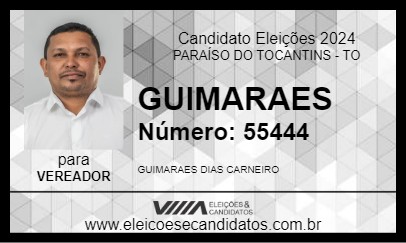 Candidato GUIMARAES 2024 - PARAÍSO DO TOCANTINS - Eleições