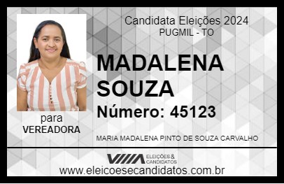 Candidato MADALENA SOUZA 2024 - PUGMIL - Eleições