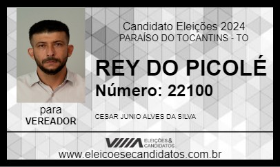 Candidato REY DO PICOLÉ 2024 - PARAÍSO DO TOCANTINS - Eleições