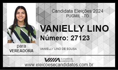 Candidato VANIELLY LINO 2024 - PUGMIL - Eleições