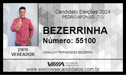 Candidato BEZERRINHA 2024 - PEDRO AFONSO - Eleições