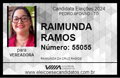 Candidato RAIMUNDA RAMOS 2024 - PEDRO AFONSO - Eleições