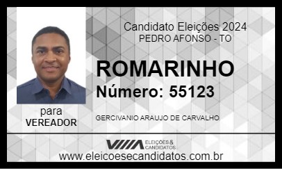 Candidato ROMARINHO 2024 - PEDRO AFONSO - Eleições