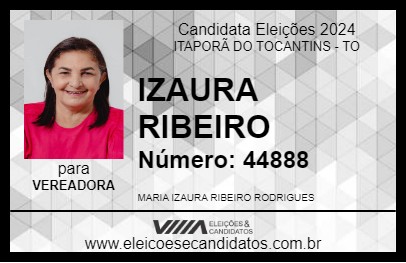 Candidato IZAURA RIBEIRO 2024 - ITAPORÃ DO TOCANTINS - Eleições