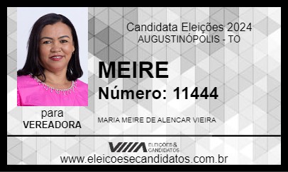 Candidato MEIRE 2024 - AUGUSTINÓPOLIS - Eleições