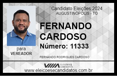 Candidato FERNANDO CARDOSO 2024 - AUGUSTINÓPOLIS - Eleições