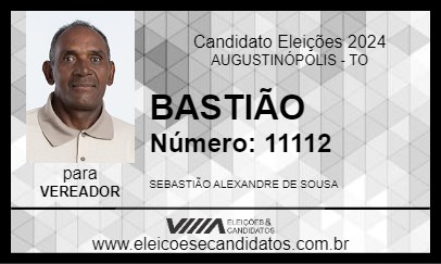 Candidato BASTIÃO 2024 - AUGUSTINÓPOLIS - Eleições