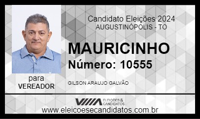 Candidato MAURICINHO 2024 - AUGUSTINÓPOLIS - Eleições